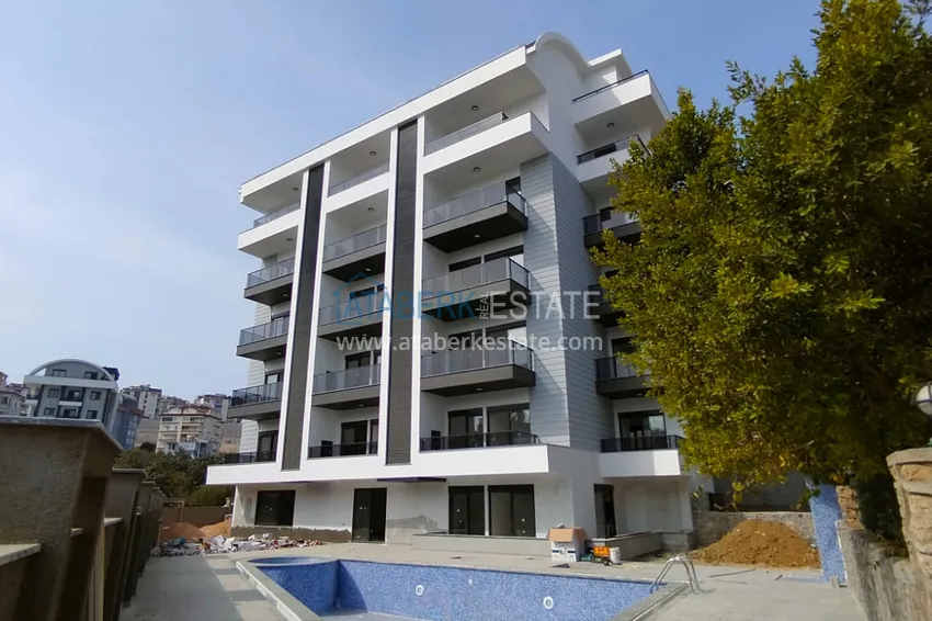 Pilna sprzedaż! Apartament 1+1 z widokiem na góry w nowym kompleksie — Alanya, dzielnica Oba 1 