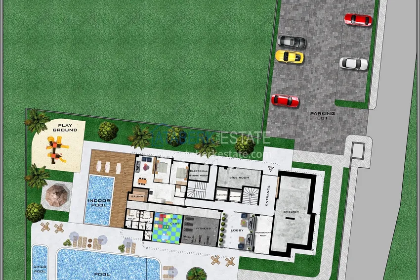 Kupuj taniej Nowy projekt komfortowego kompleksu mieszkalnego w Gazipasa 1 