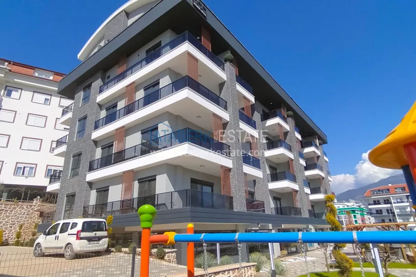Umeblowane mieszkanie 1+1 w nowoczesnym kompleksie butikowym, dzielnica Oba — Alanya 1 
