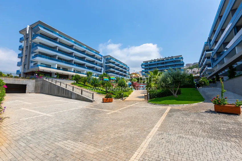 Kompaktowy penthouse 1+1 do wynajęcia w Kargicak z bezpośrednim widokiem na morze i góry C12 9 