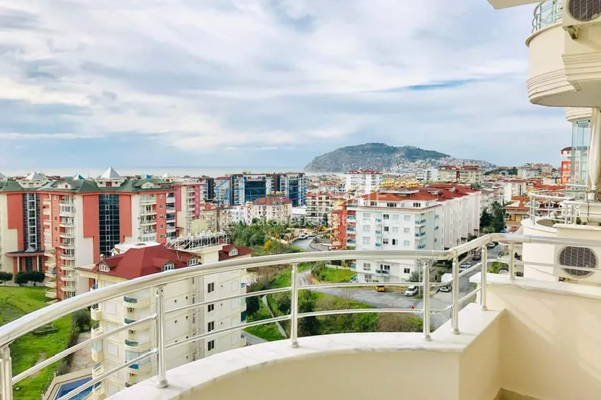 Kupuj  Umeblowane mieszkanie 1+1 z widokiem na morze i historyczną fortecę, dzielnica Cikcilli — Alanya  11 