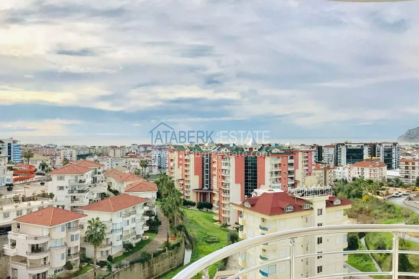 Kupuj  Umeblowane mieszkanie 1+1 z widokiem na morze i historyczną fortecę, dzielnica Cikcilli — Alanya  12 