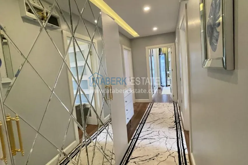 Kupuj  Apartament 3+1 z meblami, przeszklonym balkonem i widokiem na góry, dzielnica Kestel — Alanya 1 