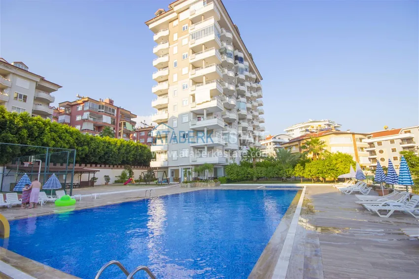 Umeblowane mieszkanie 1+1 z widokiem na morze i historyczną fortecę, dzielnica Cikcilli — Alanya  3 