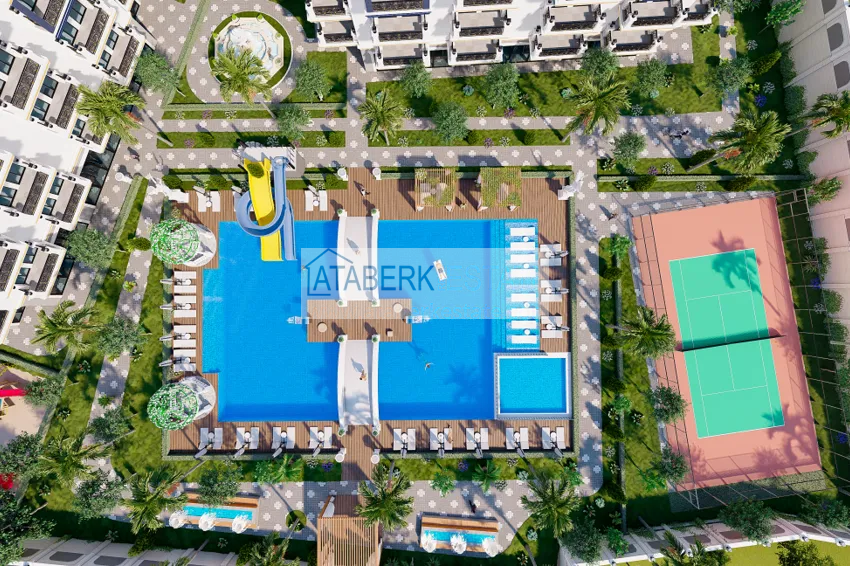 1+1 mieszkanie od inwestora w kompleksie z samowystarczalną infrastrukturą w budowie, dzielnica Avsallar — Alanya 3 
