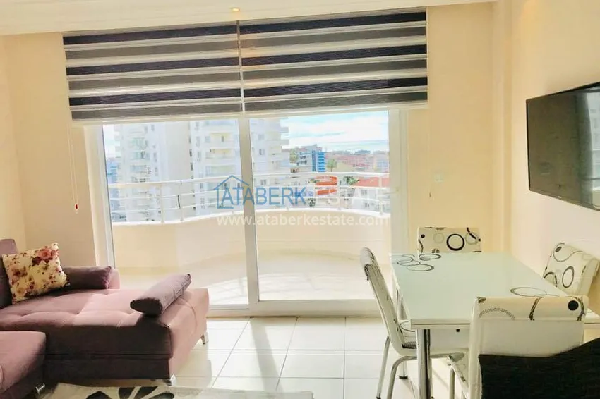 Kupuj  Umeblowane mieszkanie 1+1 z widokiem na morze i historyczną fortecę, dzielnica Cikcilli — Alanya  2 