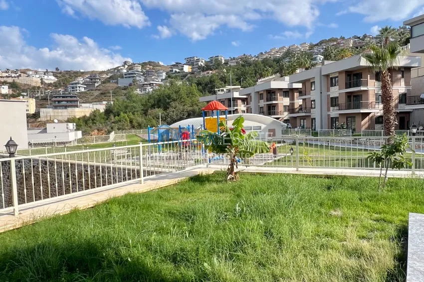 Willa w zabudowie bliźniaczej 3+1 w wiosce wiejskiej — Alanya, dzielnica Kargicak 11 
