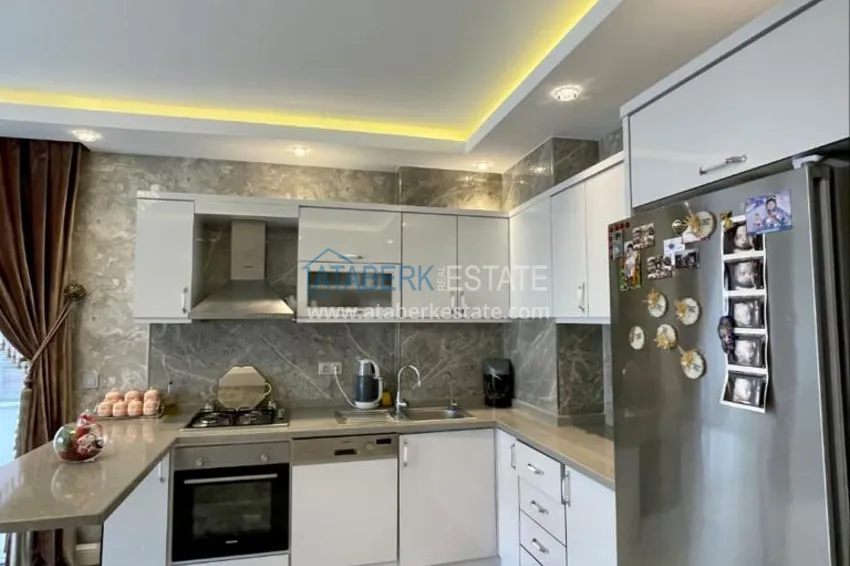 Kupuj  Apartament 3+1 z meblami, przeszklonym balkonem i widokiem na góry, dzielnica Kestel — Alanya 4 