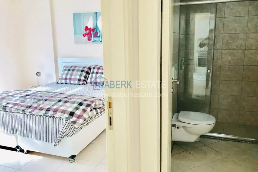 Kupuj  Umeblowane mieszkanie 1+1 z widokiem na morze i historyczną fortecę, dzielnica Cikcilli — Alanya  5 