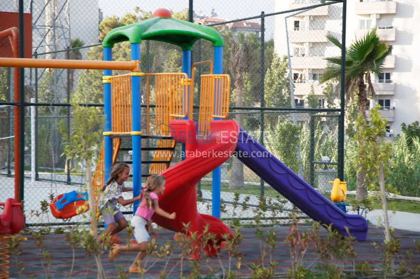 Wynajmij apartament 1+1 z meblami i tarasem w nowym nowoczesnym kompleksie — Alanya, dzielnica Avsallar  7 