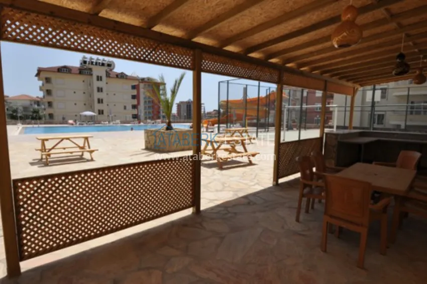 Umeblowane mieszkanie 1+1 z widokiem na morze i historyczną fortecę, dzielnica Cikcilli — Alanya  10 