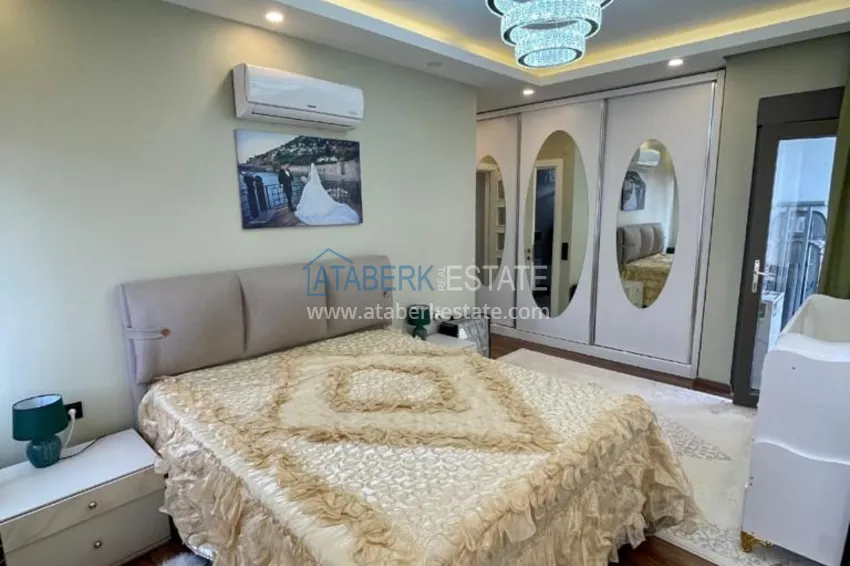 Kupuj  Apartament 3+1 z meblami, przeszklonym balkonem i widokiem na góry, dzielnica Kestel — Alanya 7 