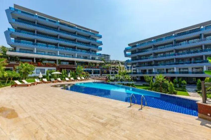 Kompaktowy penthouse 1+1 do wynajęcia w Kargicak z bezpośrednim widokiem na morze i góry C12 4 