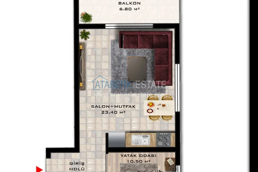 Kupuj taniej Apartament 1+1 z nowymi meblami i widokiem na góry w nowoczesnym kompleksie - dzielnica Mahmutlar, Alanya 1 