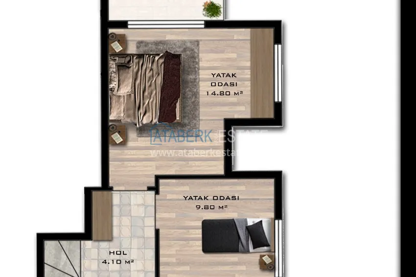Kupuj taniej Pilna sprzedaż! Luksusowy dwupoziomowy penthouse z widokiem w Alanya, dzielnica Mahmutlar 1 