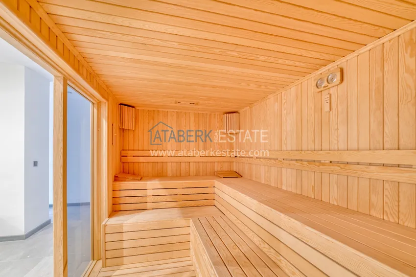 Liniowy czteropokojowy penthouse z meblami w centrum Alanyi w wygodnym kompleksie  10 