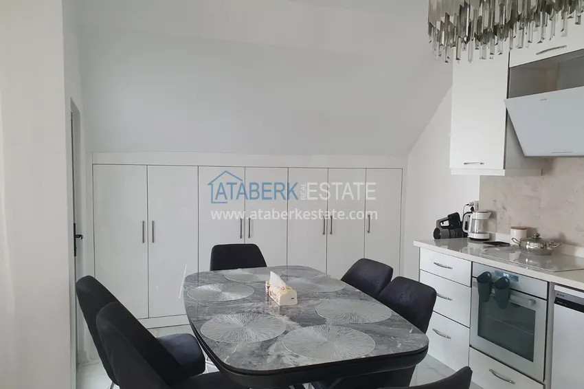 Kupuj  Liniowy czteropokojowy penthouse z meblami w centrum Alanyi w wygodnym kompleksie  6 