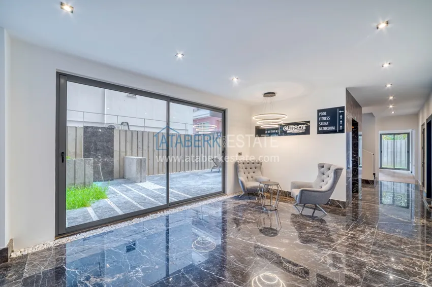 Liniowy czteropokojowy penthouse z meblami w centrum Alanyi w wygodnym kompleksie  8 