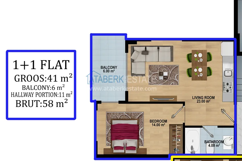 Kupuj taniej Apartament 1+1 w budowie, od inwestora w kompleksie hotelowym Avsallar — Alanya 1 