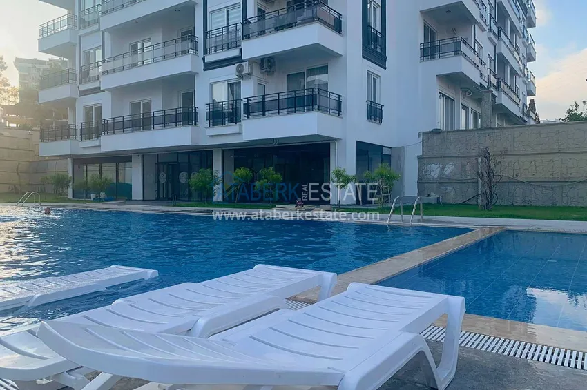 Mieszkanie do wynajęcia w Alanya, dzielnica Avsallar z meblami w kompleksie z prywatną plażą  11 