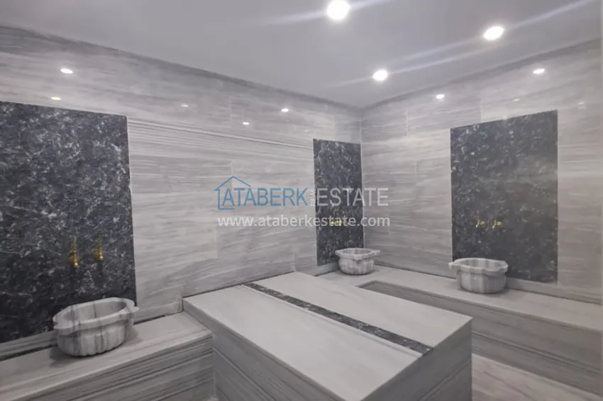Apartament 1+1 z nowymi meblami i widokiem na morze w Alanyi, dzielnica Kargicak — 350 metrów od wybrzeża  10 