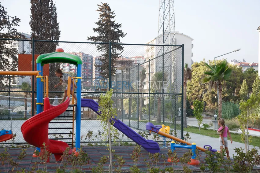 Mieszkanie do wynajęcia w Alanya, dzielnica Avsallar z meblami w kompleksie z prywatną plażą  16 