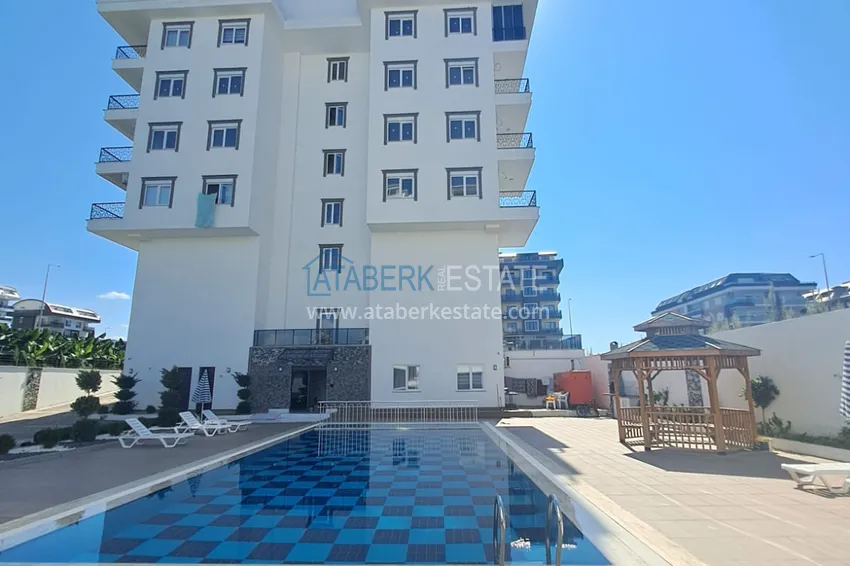 Apartament 1+1 z nowymi meblami i widokiem na morze w Alanyi, dzielnica Kargicak — 350 metrów od wybrzeża  1 