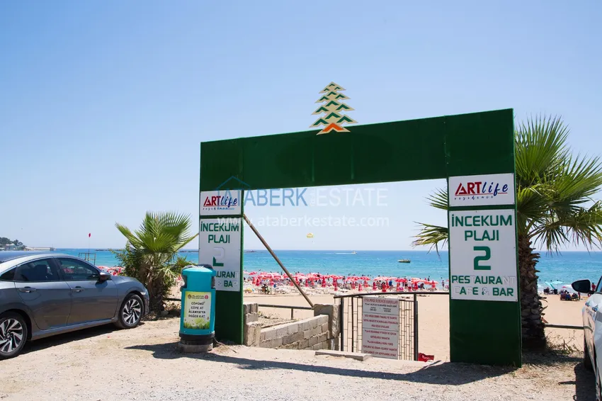 Mieszkanie do wynajęcia w Alanya, dzielnica Avsallar z meblami w kompleksie z prywatną plażą  26 