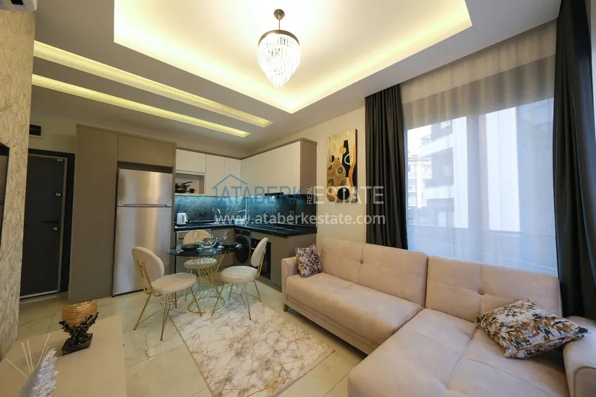 Kupuj  Jednopokojowy apartament z nowoczesnym wnętrzem w obszarze otwartym na pozwolenia na pobyt — Oba, Alanya 2 