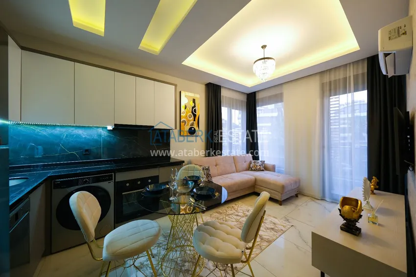 Kupuj  Jednopokojowy apartament z nowoczesnym wnętrzem w obszarze otwartym na pozwolenia na pobyt — Oba, Alanya 3 