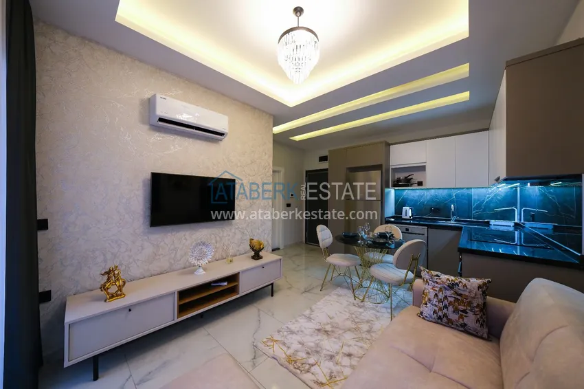 Kupuj  Jednopokojowy apartament z nowoczesnym wnętrzem w obszarze otwartym na pozwolenia na pobyt — Oba, Alanya 5 