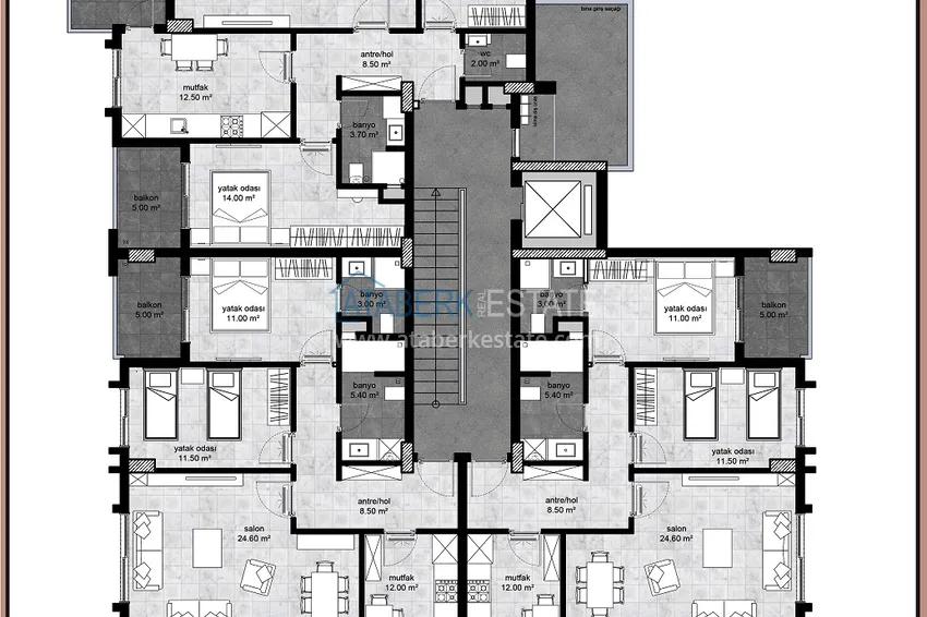 Kupuj taniej Kompleksowy projekt segmentu komfortowego w budowie w centrum Alanyi  8 