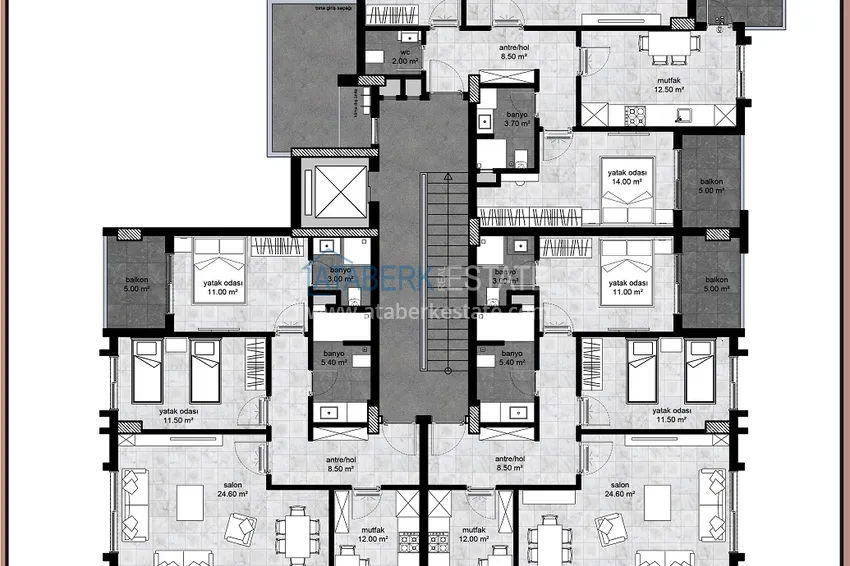 Kupuj taniej Kompleksowy projekt segmentu komfortowego w budowie w centrum Alanyi  9 