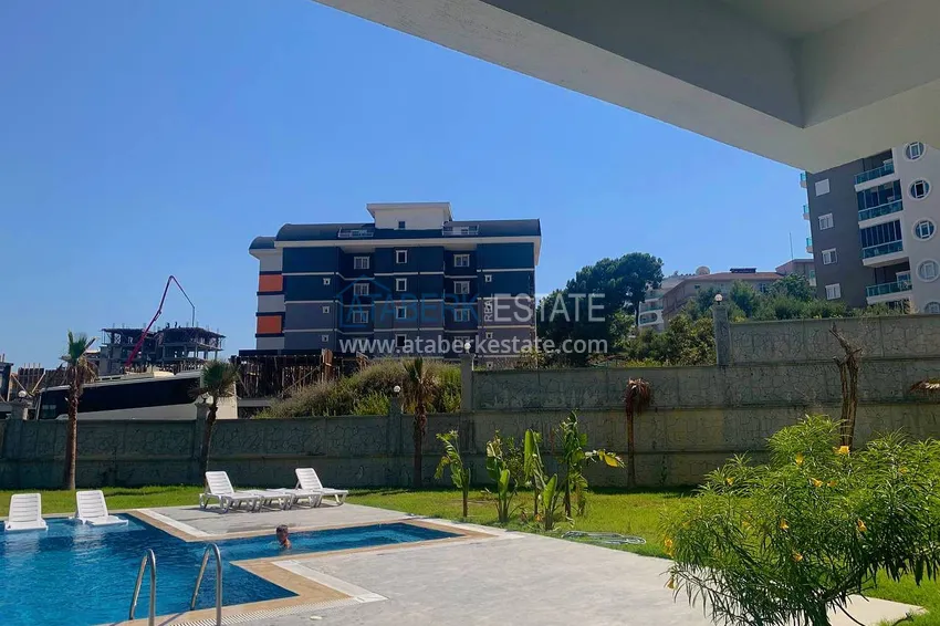 Jednopokojowe mieszkanie do wynajęcia z widokiem na morze w Alanya, dzielnica Avsallar  10 