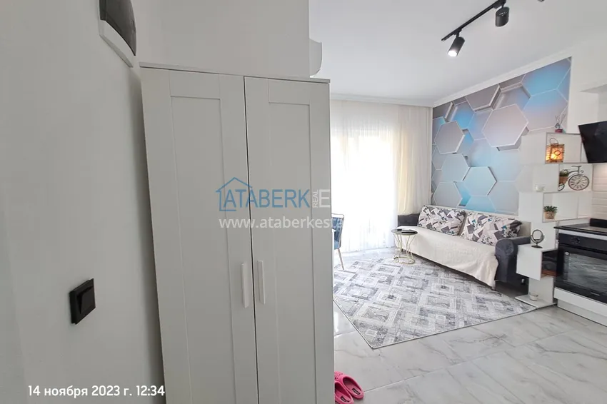 Kupuj Umeblowany apartament 1+1 z widokiem na góry, dzielnica Avsallar — Alanya 1 