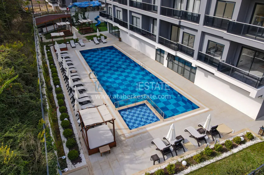 Gotowe mieszkanie 1+1 w nowym budynku, dzielnica Avsallar — Alanya 5 