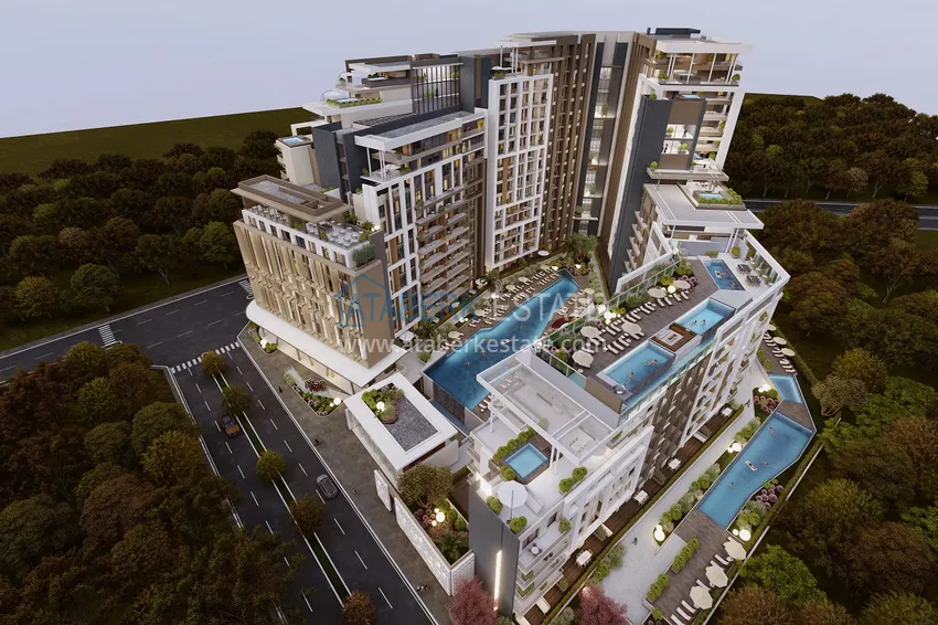 Nowy projekt kompleksu premium jest jedynym w swoim rodzaju głównym „wieżowcem” dzielnicy Altintash w Antalyi 2 