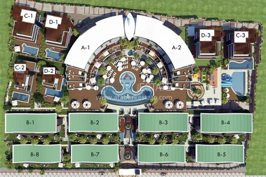 Kupuj taniej 1+1 apartament pod klucz 92 m2 z otwartym widokiem na morze w rezydencji z koncepcją hotelu — Konakli, Alanya 1