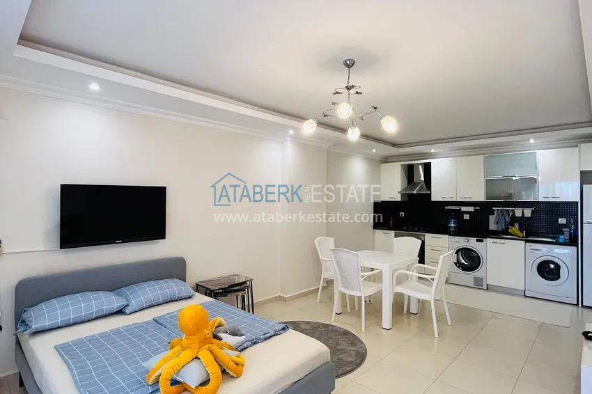 Kupuj Apartament w Avsallar w kompleksie z prywatną plażą, umeblowany z widokiem na morze 3