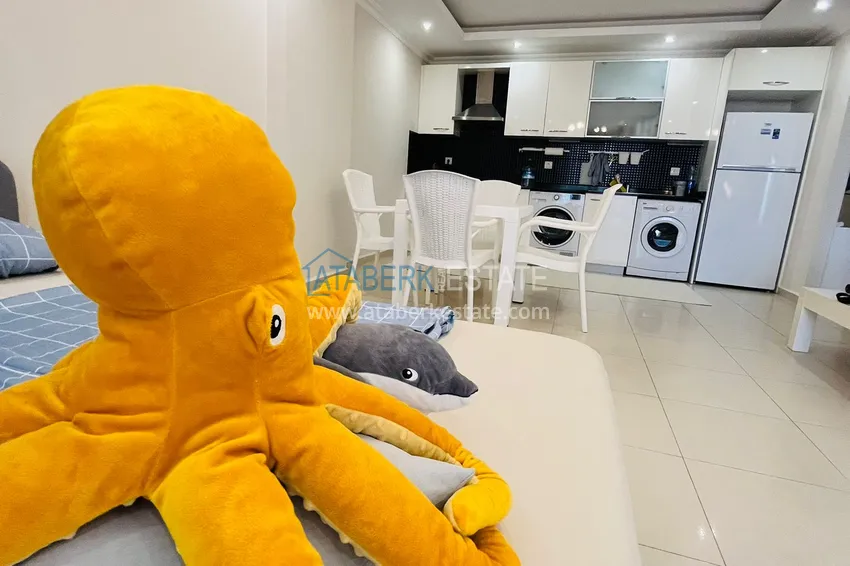 Kupuj Apartament w Avsallar w kompleksie z prywatną plażą, umeblowany z widokiem na morze 4