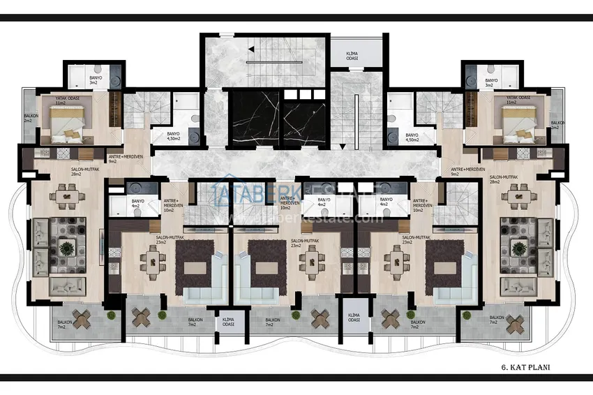 Kupuj taniej Nowoczesne apartamenty i penthouse'y z widokiem na morze w Avsallar, Alanya - 2-letni plan ratalny 2 