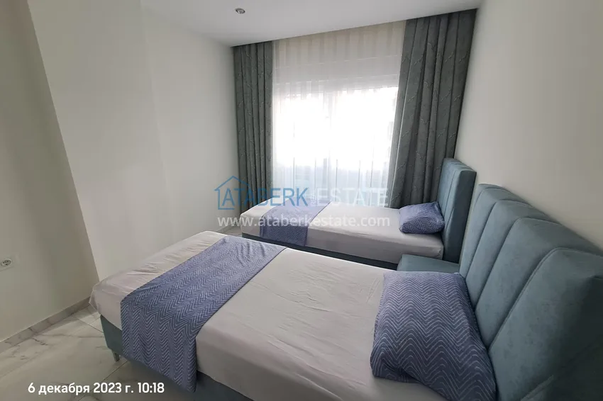 Kupuj  2+1 odwrócony duplex z widokiem na morze i góry w ultra-luksusowym kompleksie z prywatną plażą, dzielnica Kestel — Alanya 12 
