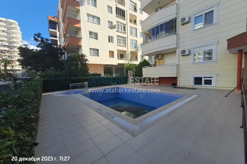 Dwupokojowy apartament z meblami, widokiem na morze i góry 250 metrów od wybrzeża — dzielnica Mahmutlar 4 