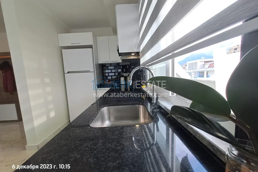 Kupuj  2+1 odwrócony duplex z widokiem na morze i góry w ultra-luksusowym kompleksie z prywatną plażą, dzielnica Kestel — Alanya 5 
