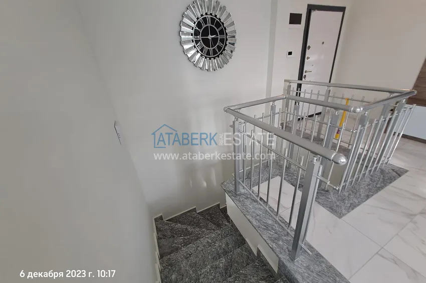 Kupuj  2+1 odwrócony duplex z widokiem na morze i góry w ultra-luksusowym kompleksie z prywatną plażą, dzielnica Kestel — Alanya 6 