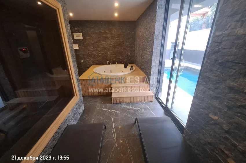 Dwupoziomowy penthouse w centrum Alanyi, Plaża Kleopatra 200 metrów 7 