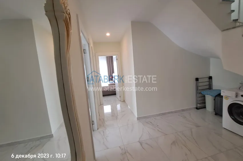Kupuj  2+1 odwrócony duplex z widokiem na morze i góry w ultra-luksusowym kompleksie z prywatną plażą, dzielnica Kestel — Alanya 8 