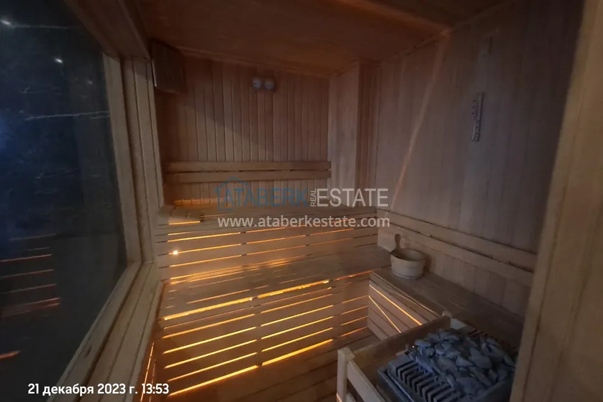 Dwupoziomowy penthouse w centrum Alanyi, Plaża Kleopatra 200 metrów 8 
