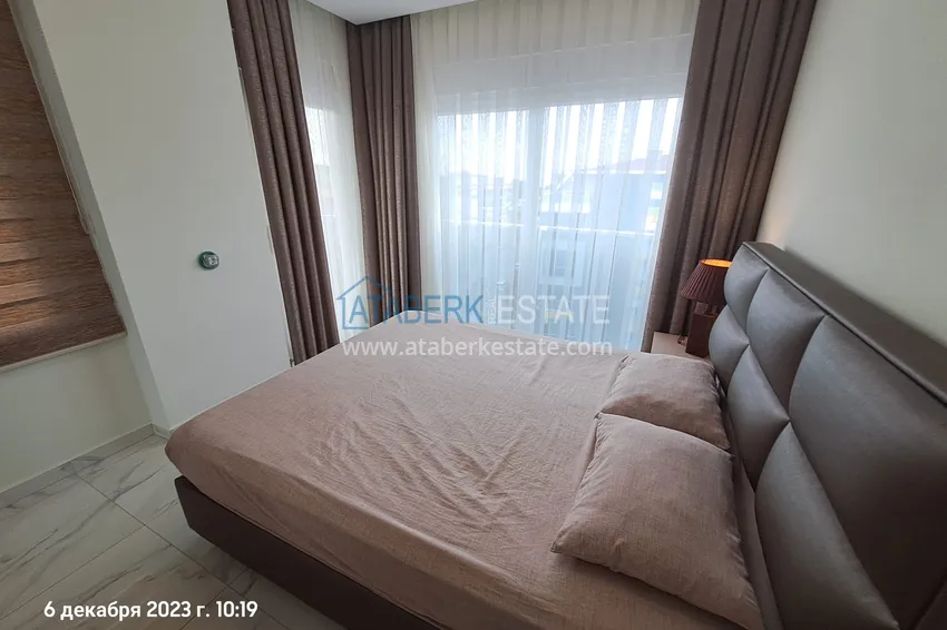 Kupuj  2+1 odwrócony duplex z widokiem na morze i góry w ultra-luksusowym kompleksie z prywatną plażą, dzielnica Kestel — Alanya 9 