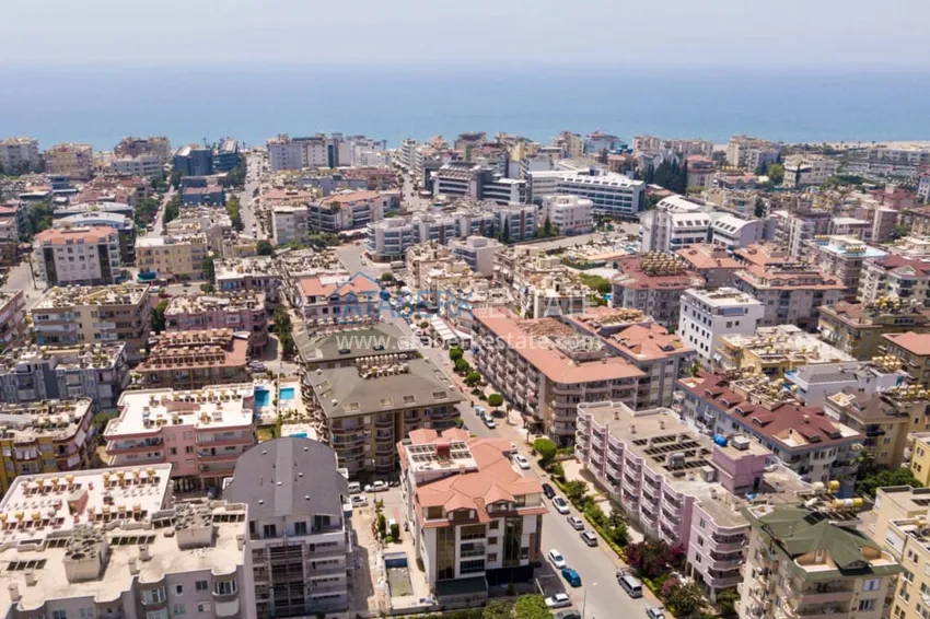 Apartament z jedną sypialnią z meblami i przeszklonym balkonem w Oba, Alanya 1 